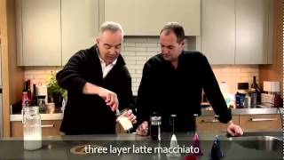 aerolatte  milk frother makes three layer caffè latte macchiato [upl. by Rhtaeh]