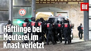 Gefängnismeuterei Polizei stürmt Knast in Thüringen  JVA Untermaßfeld [upl. by Zorine382]